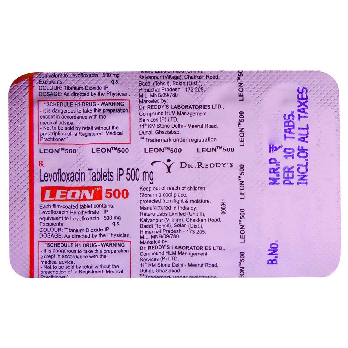 Leon 500 Tablet 10's, Pack of 10 TABLETS Leon 500 Tablet 10's, Pack of 10 TABLETS