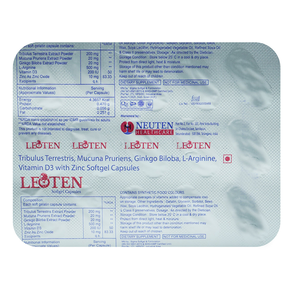 Leoten Softgel Capsule 15's, Pack of 15 Leoten Softgel Capsule 15's, Pack of 15