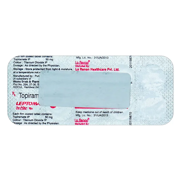 Leptomate 50 Tablet 10's