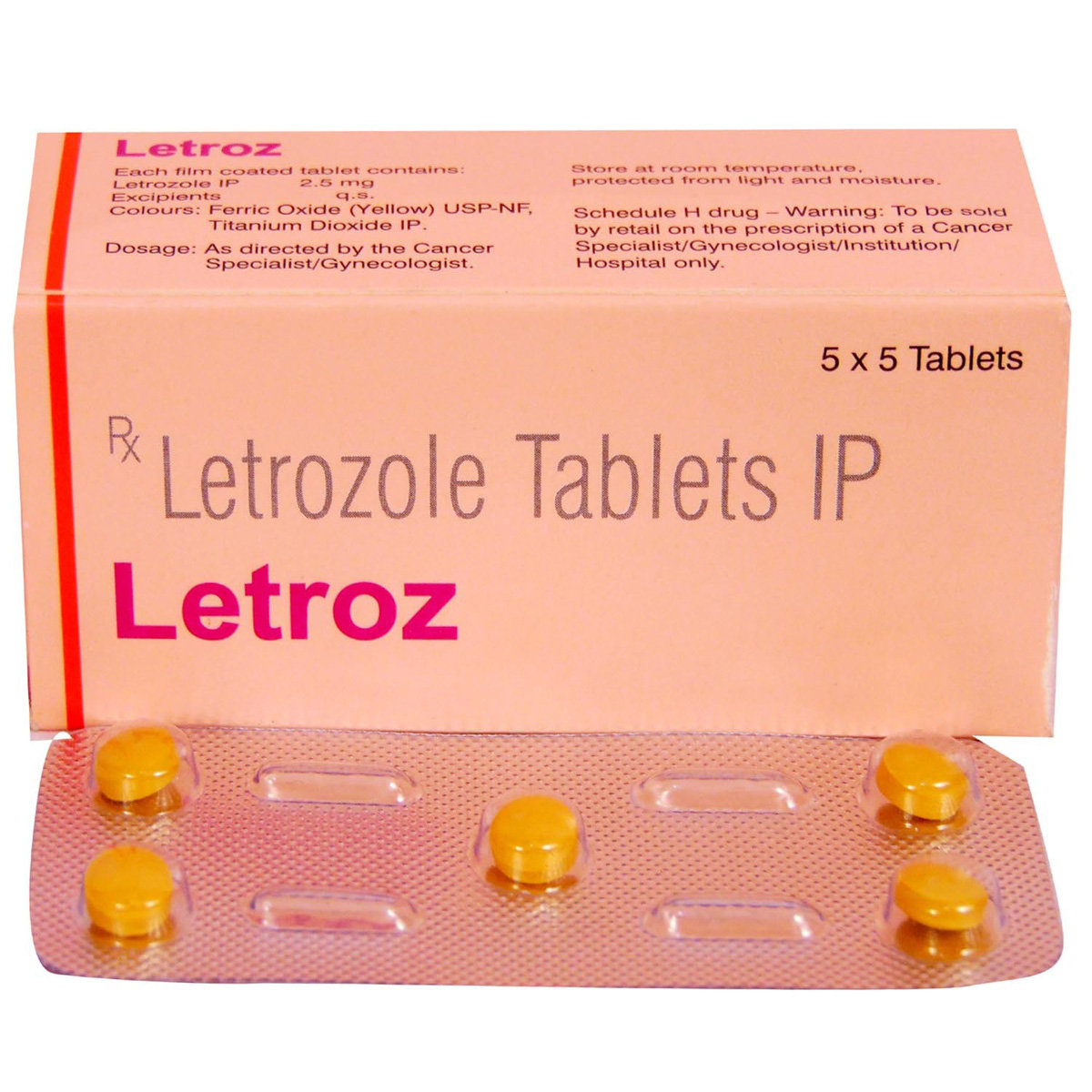 Letroz Tablet 5's, Pack of 5 TABLETS Letroz Tablet 5's, Pack of 5 TABLETS