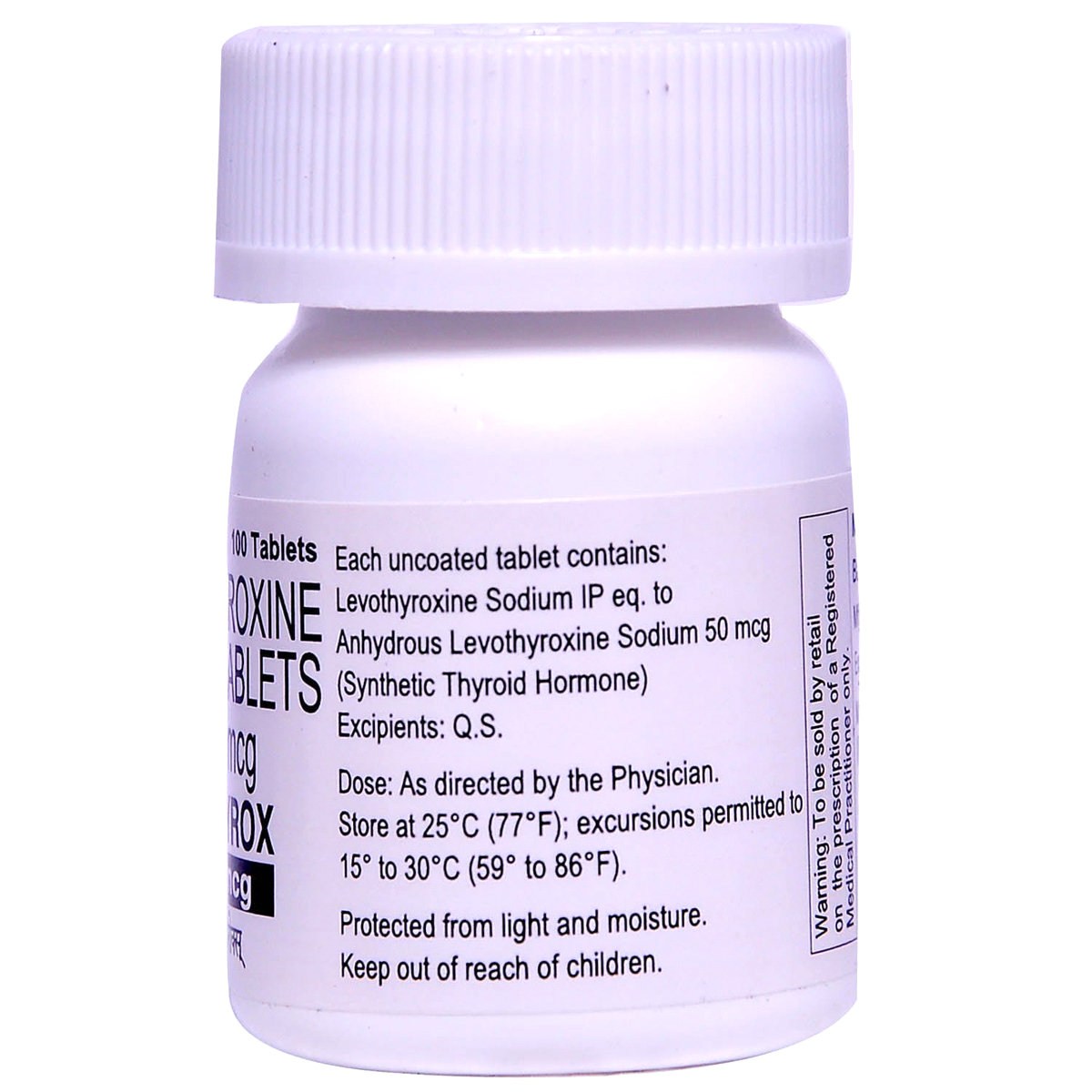 Lethyrox 50 mcg Tablet 100's, Pack of 1 Tablet Lethyrox 50 mcg Tablet 100's, Pack of 1 Tablet