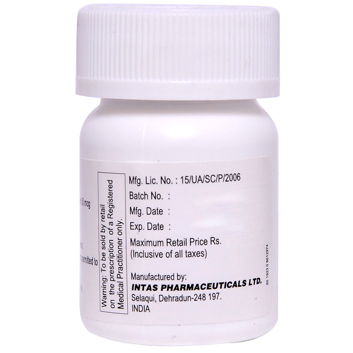 Lethyrox 50 mcg Tablet 100's, Pack of 1 Tablet Lethyrox 50 mcg Tablet 100's, Pack of 1 Tablet