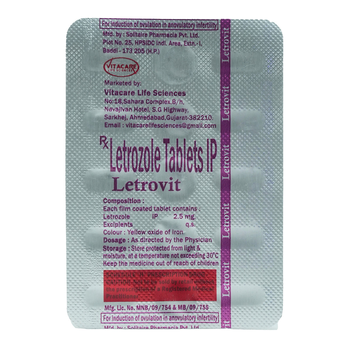 Letrovit 2.5 Tablet 5's, Pack of 5 TABLETS Letrovit 2.5 Tablet 5's, Pack of 5 TABLETS