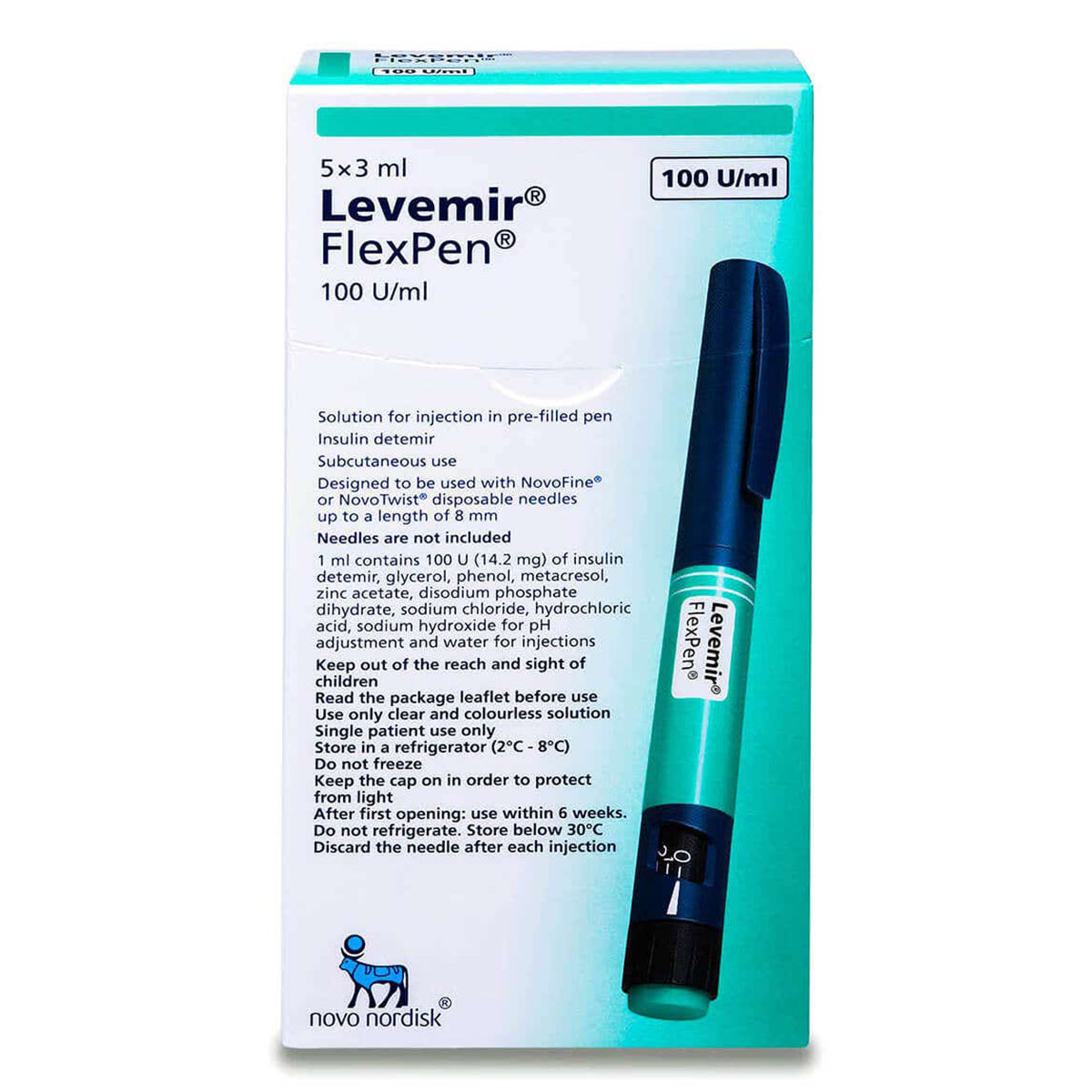 Buy Levemir 100IU/ml Flexpen 3 ml Online