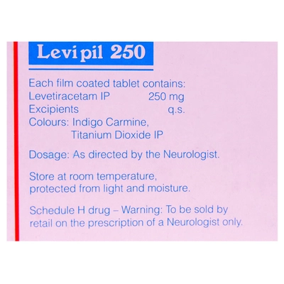 Levipil 250 Tablet 10's, Pack of 10 TABLETS