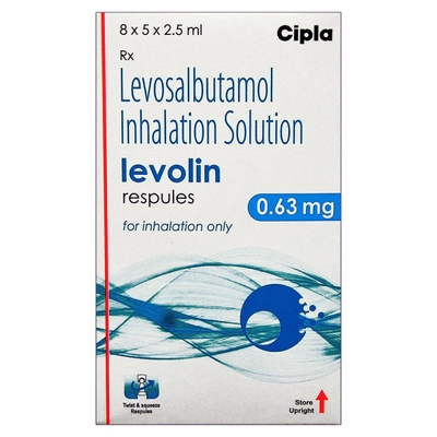 Levolin 0.63mg Respules 5X2.5 ml, Pack of 5 SUSPENSIONS