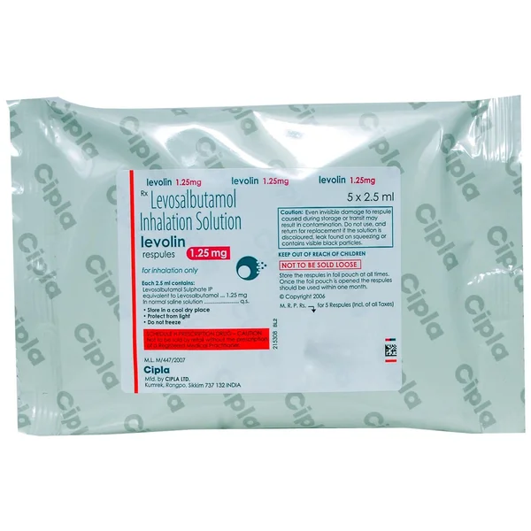 Levolin 1.25 mg Respules 5 x 2.5 ml