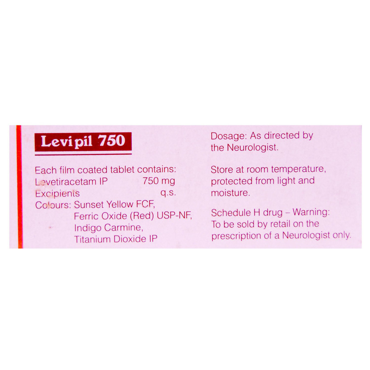 Levipil 750 Tablet 10's, Pack of 10 TABLETS Levipil 750 Tablet 10's, Pack of 10 TABLETS