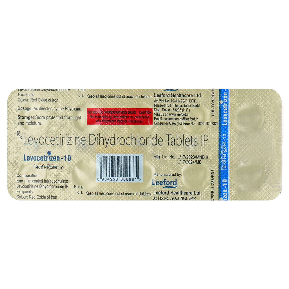 Buy Keimed Levocetrizine 10 mg Tablet 10's Online