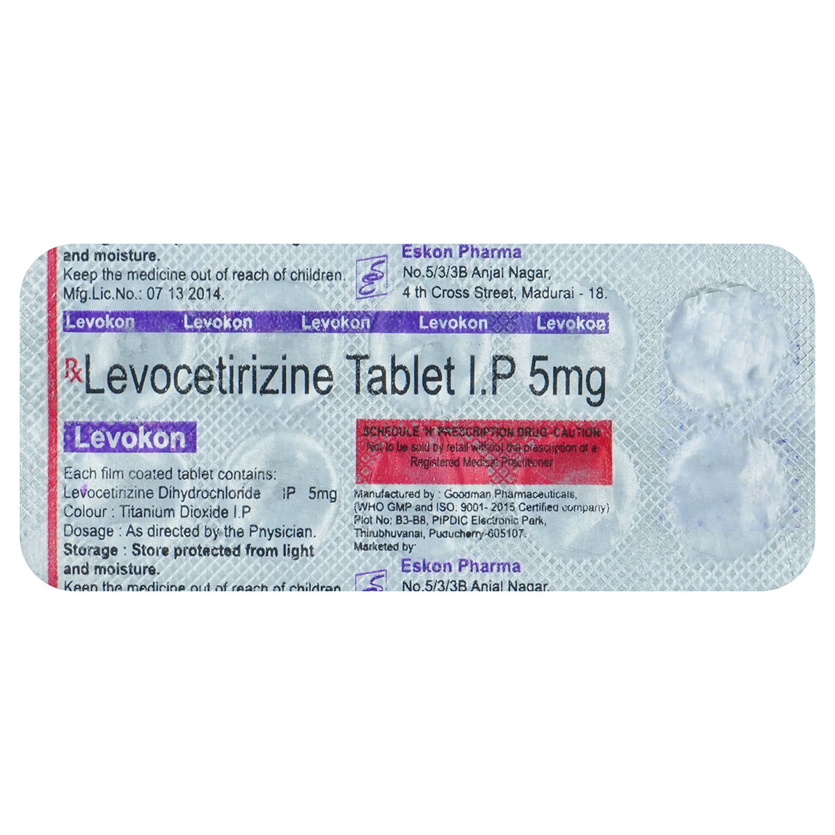 Levokon Tablet 10's, Pack of 10 TABLETS Levokon Tablet 10's, Pack of 10 TABLETS