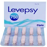 Levepsy 750 Tablet 10's, Pack of 10 TABLETS