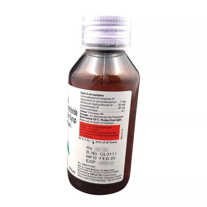 Levolin Plus Syrup 100 ml Price, Uses, Side Effects, Composition