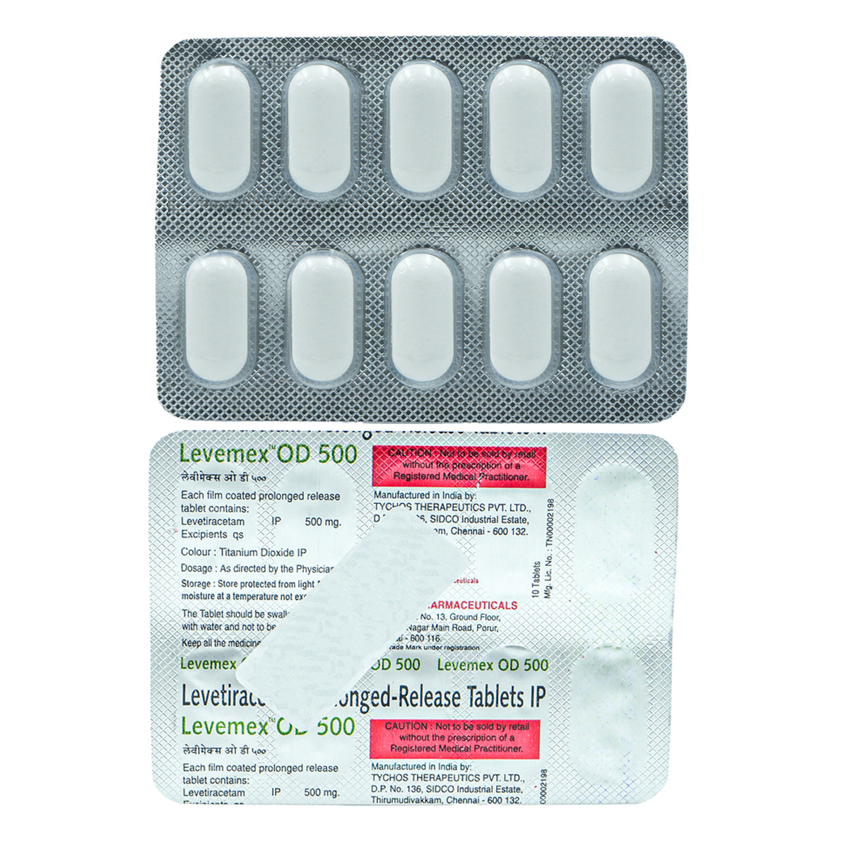 Levemex OD 500 Tablet 10's, Pack of 10 TABLETS Levemex OD 500 Tablet 10's, Pack of 10 TABLETS