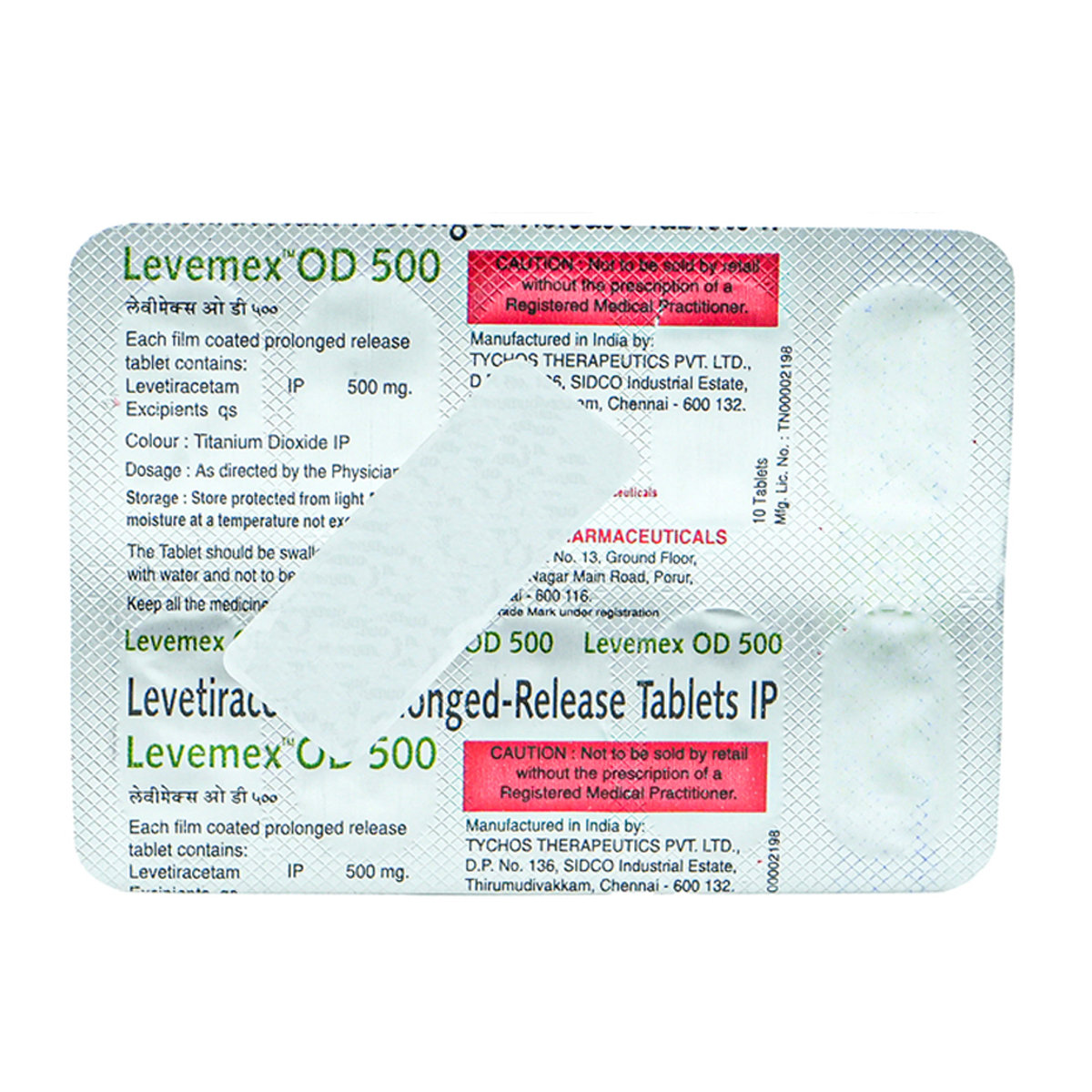 Levemex OD 500 Tablet 10's, Pack of 10 TABLETS Levemex OD 500 Tablet 10's, Pack of 10 TABLETS