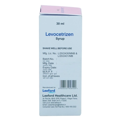 Levocetrizen 30Ml Syp, Pack of 1 Liquid