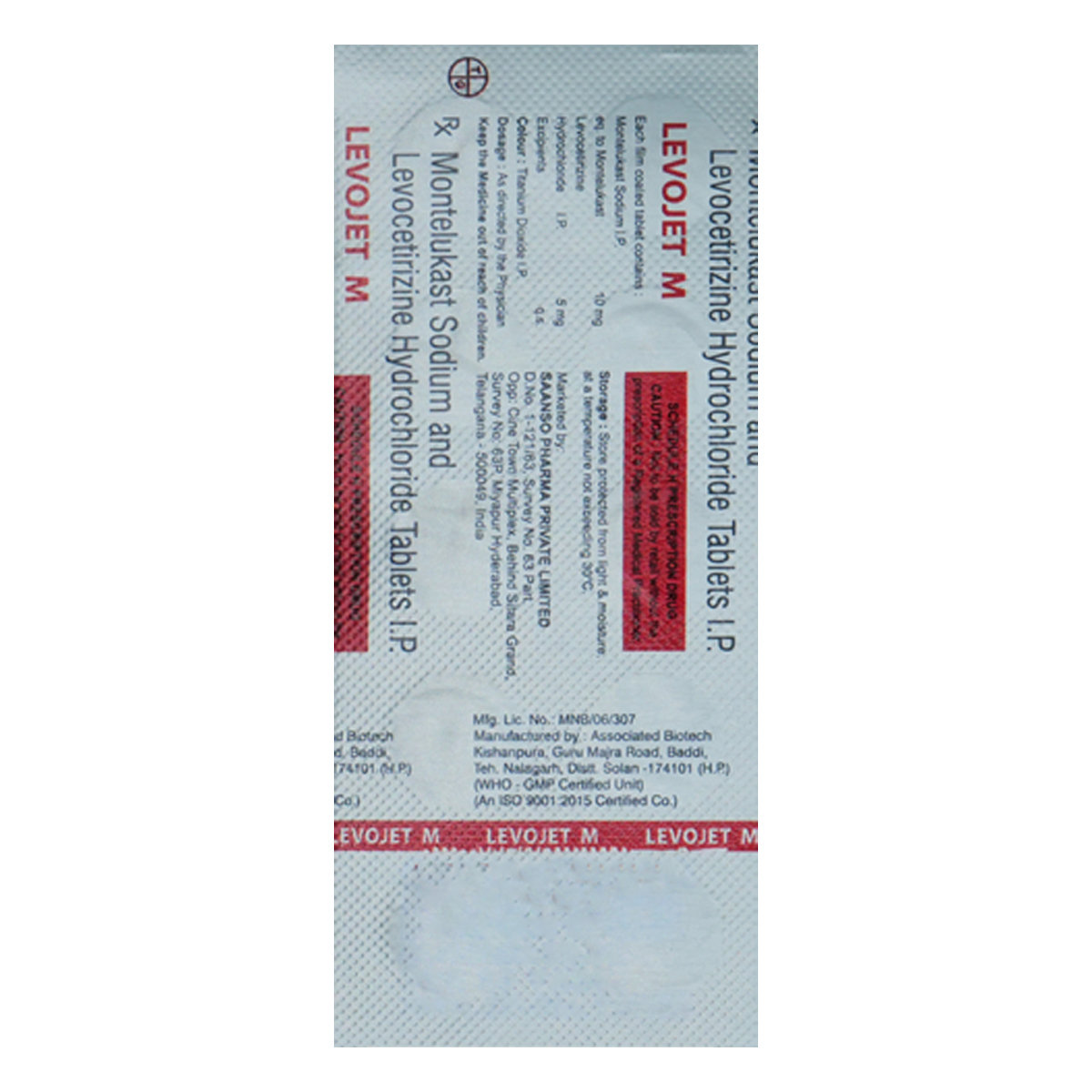 Levojet M Tablet 10's, Pack of 10 TabletS Levojet M Tablet 10's, Pack of 10 TabletS