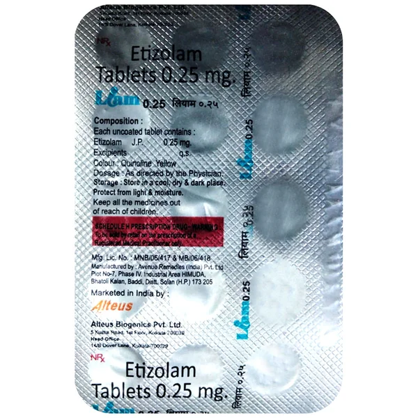 Liam 0.25 Tablet 15's, Pack of 15 TABLETS