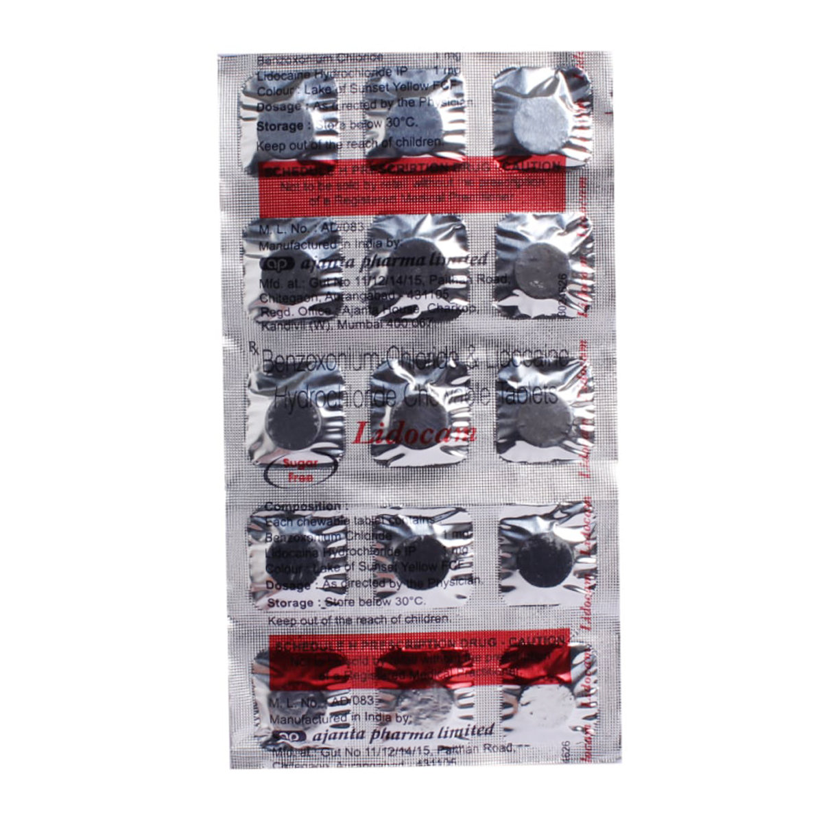 Lidocam Sugar Free Chewable Tablet 15's, Pack of 15 CHEWABLE TABLETS Lidocam Sugar Free Chewable Tablet 15's, Pack of 15 CHEWABLE TABLETS