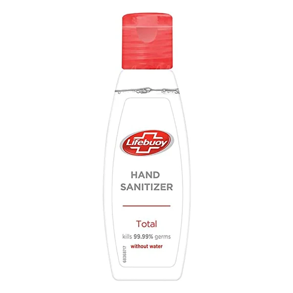 Lifebuoy Total Hand Sanitizer 50 ml | Kills 99.9% Germs | Instant Germ protection Without Water, Pack of 1