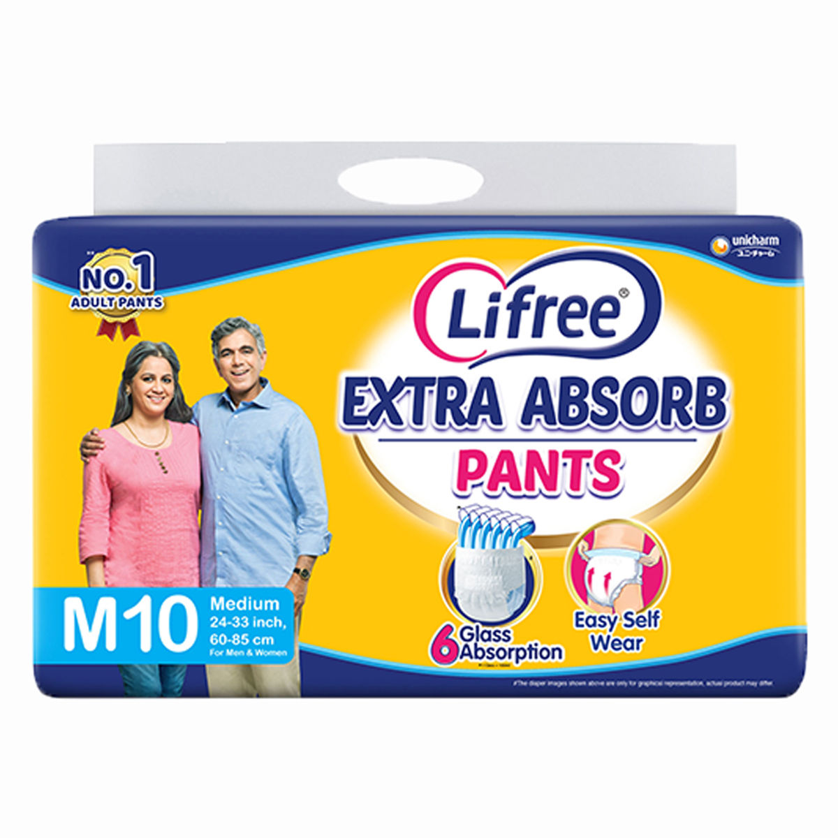 Buy Lifree Extra Absorb Adult Diaper Pants Medium, 10 Count Online