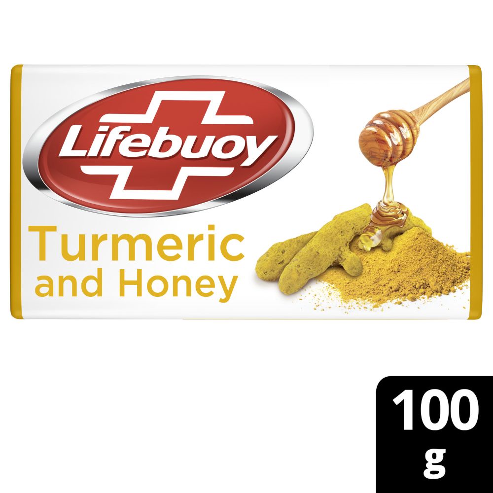 Lifebuoy Nature Protect Turmeric and Honey Soap 100 gm | With Turmeric & Honey | Provides 100% Better Skin Protection Against Germs, Pack of 1 Lifebuoy Nature Protect Turmeric and Honey Soap 100 gm | With Turmeric & Honey | Provides 100% Better Skin Protection Against Germs, Pack of 1