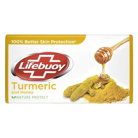 Lifebuoy Nature Protect Turmeric and Honey Soap 100 gm | With Turmeric & Honey | Provides 100% Better Skin Protection Against Germs