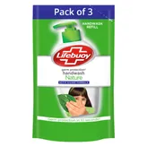 Lifebuoy Nature Activ Silver Formula Germ Protection Handwash, 555 ml Refill Pack (3x185 ml), Pack of 1