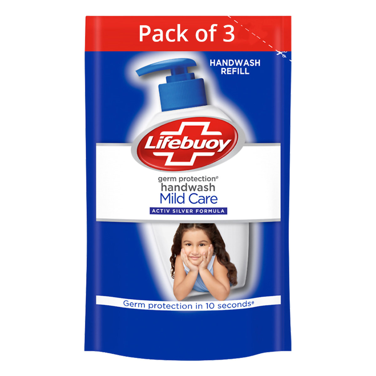 Lifebuoy Mild Care Germ Protection Handwash, 555 ml Refill Pack (3x185 ml), Pack of 1 Lifebuoy Mild Care Germ Protection Handwash, 555 ml Refill Pack (3x185 ml), Pack of 1