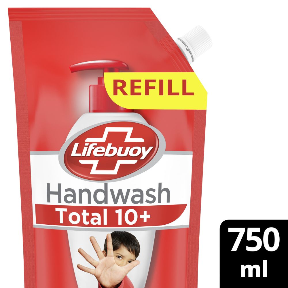 Buy Lifebuoy Total 10+ Germ Protection Handwash, 750 ml Refill Pack Online