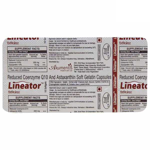 Lineator Capsule 10's, Pack of 10 CAPSULES