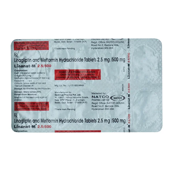 Linanat-M 2.5 mg/500 mg Tablet 10's