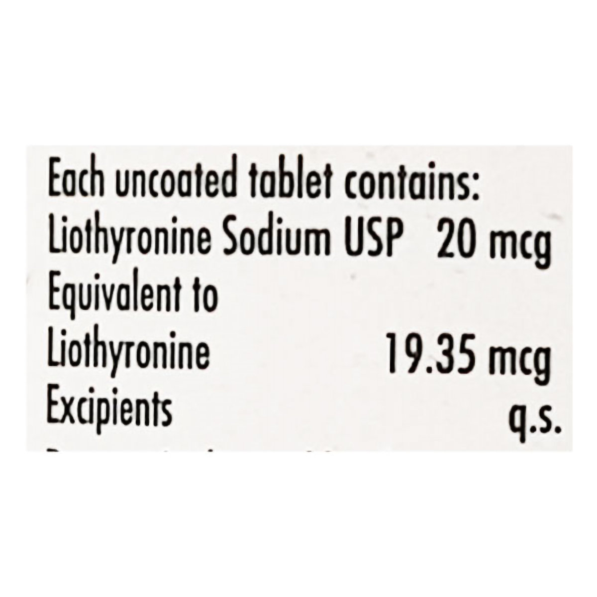 Linorma T3 20 MCG Tablet 100's, Pack of 1 TABLET Linorma T3 20 MCG Tablet 100's, Pack of 1 TABLET