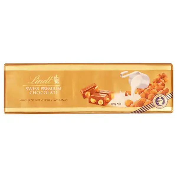 LINDT Swiss Premium Hazelnut &amp; Leche Chocolate, 300 gm, Pack of 1