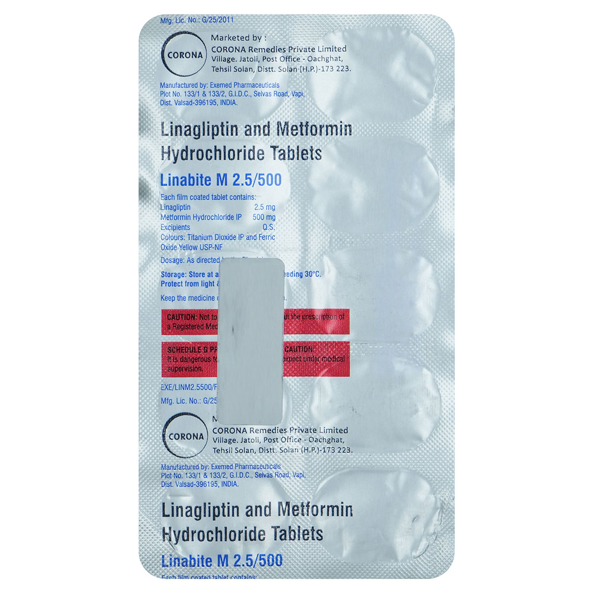 Linabite M 2.5/500 Tablet 10's, Pack of 10 TabletS Linabite M 2.5/500 Tablet 10's, Pack of 10 TabletS