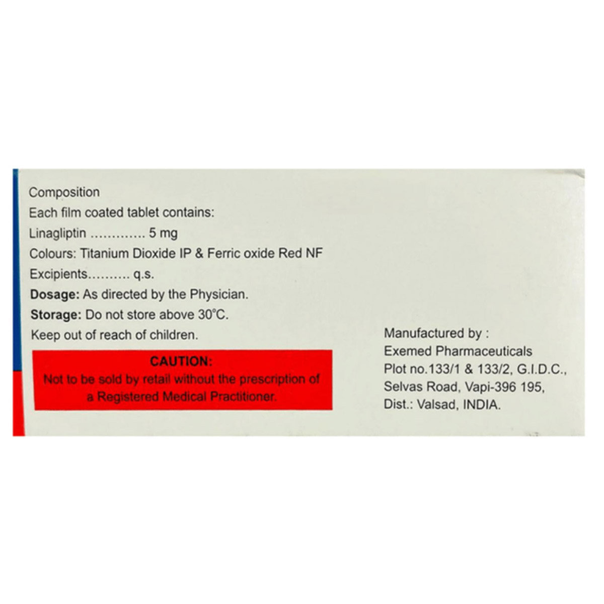 Lina DKD 5 mg Tablet 10's, Pack of 10 TABLETS Lina DKD 5 mg Tablet 10's, Pack of 10 TABLETS