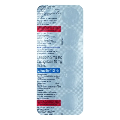 Linatin D 5/10 Tablet 10's, Pack of 10 TabletS