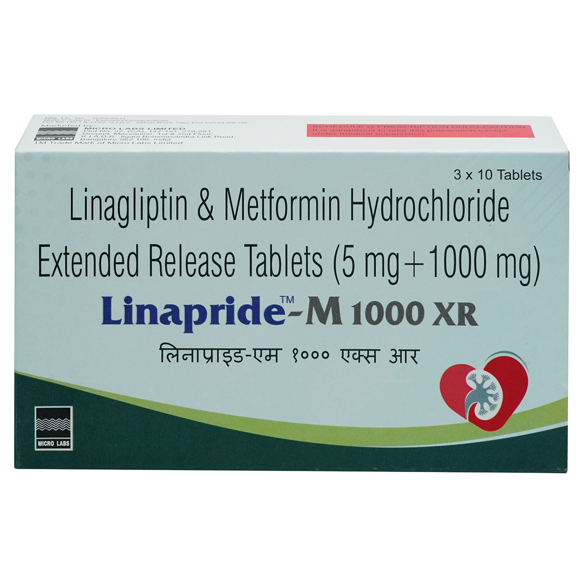 Linapride-M 1000 XR Tablet 10's, Pack of 10 TabletS Linapride-M 1000 XR Tablet 10's, Pack of 10 TabletS