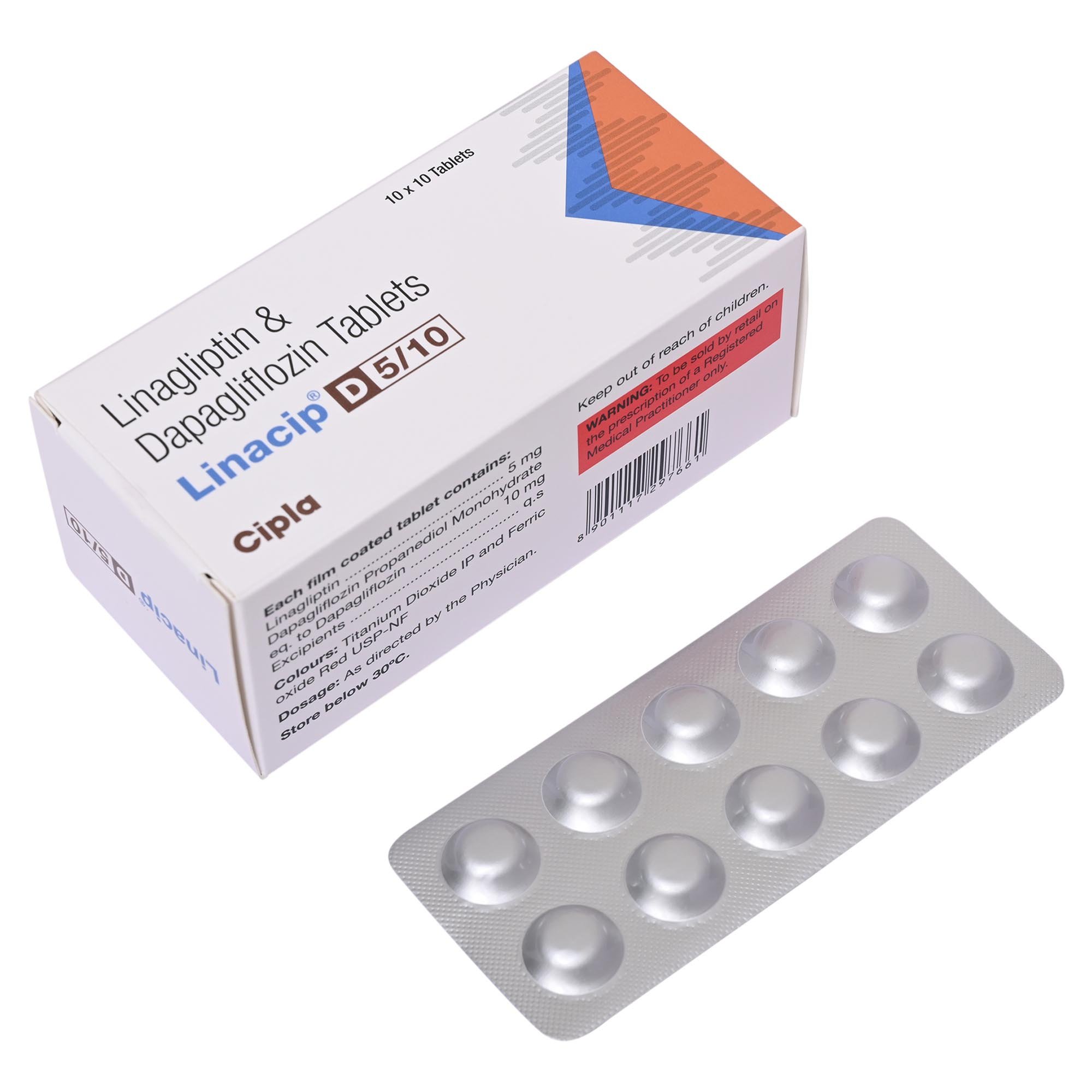 Linacip D 5 mg/10 mg Tablet 10's, Pack of 10 TabletS Linacip D 5 mg/10 mg Tablet 10's, Pack of 10 TabletS