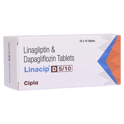 Linacip D 5 mg/10 mg Tablet 10's, Pack of 10 TabletS