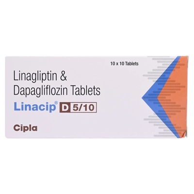 Linacip D 5 mg/10 mg Tablet 10's, Pack of 10 TabletS