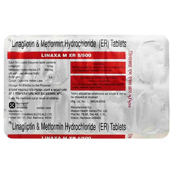 Linaxa M XR 5/500 Tablet 10's, Pack of 10 TabletS