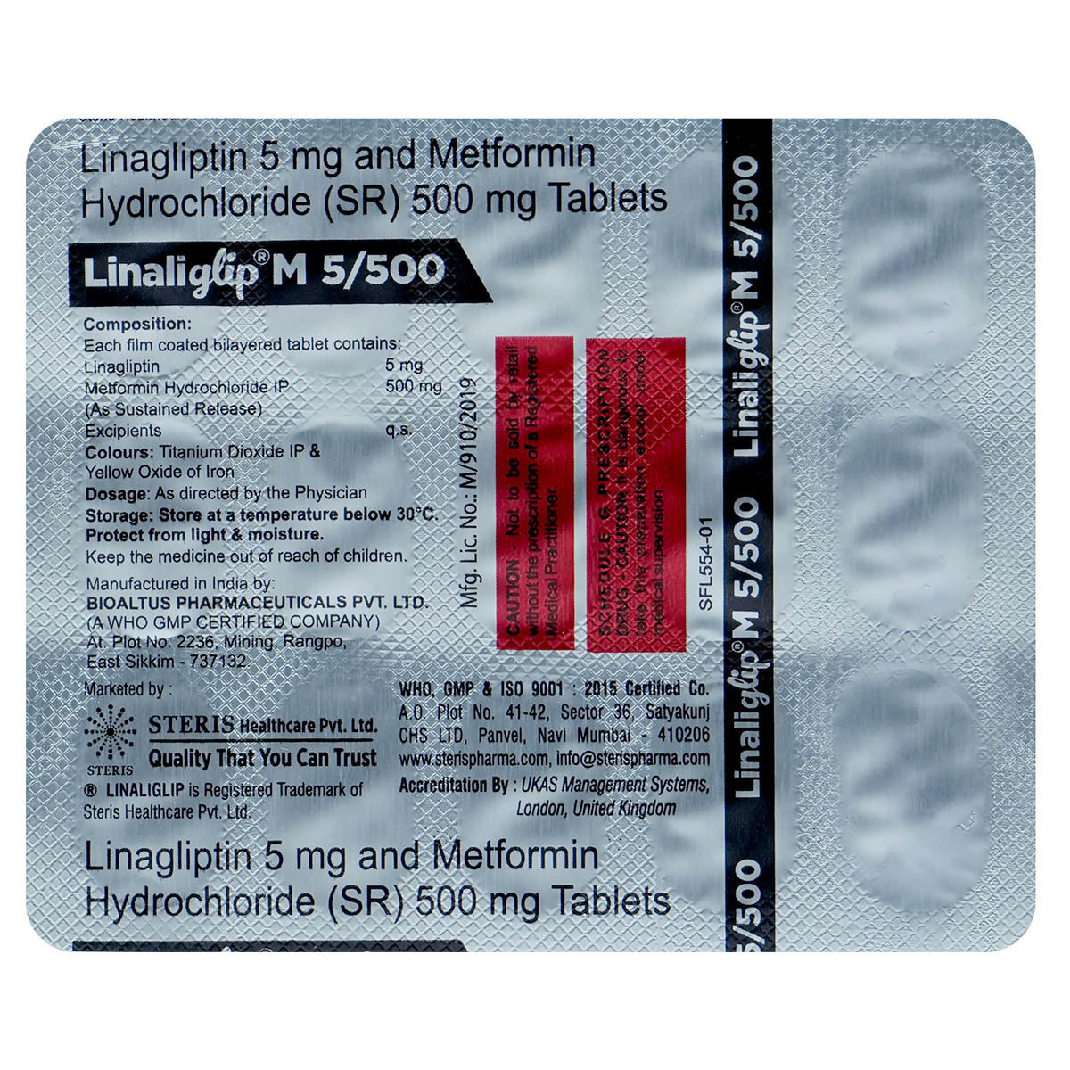 Linaliglip M 5/500 Tablet 15's, Pack of 15 TabletS Linaliglip M 5/500 Tablet 15's, Pack of 15 TabletS