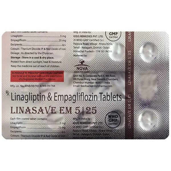Linasave EM 5/25 Tablet 10's