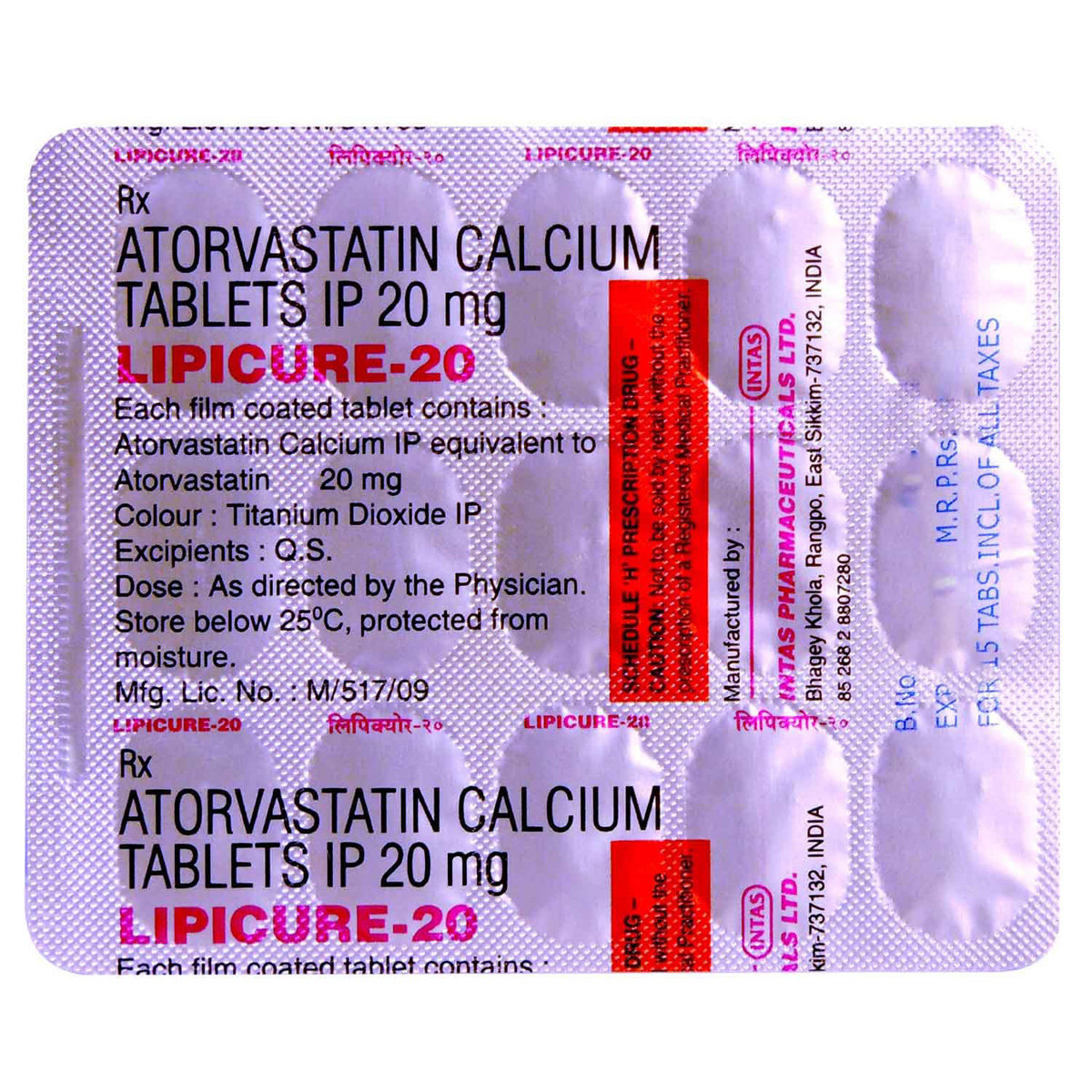 Lipicure-20 Tablet 15's, Pack of 15 TABLETS Lipicure-20 Tablet 15's, Pack of 15 TABLETS