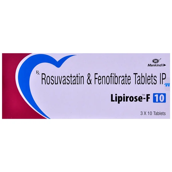 Lipirose-F 10 Tablet 10's, Pack of 10