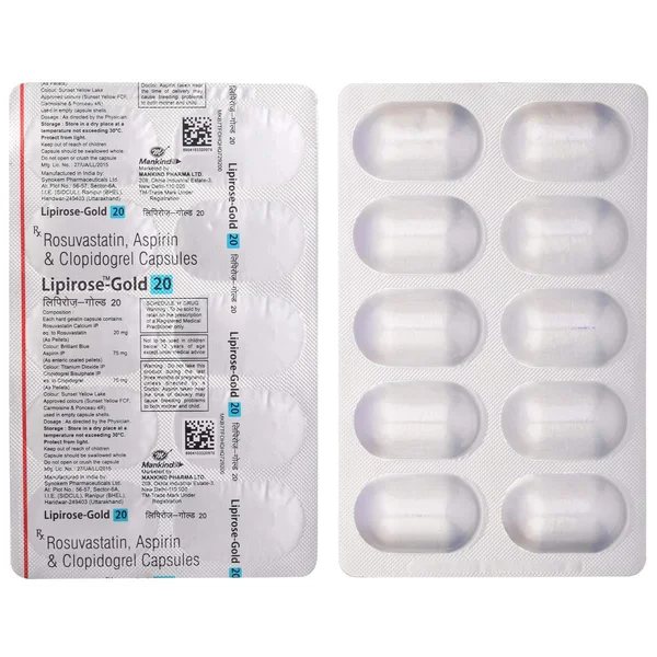 Lipirose-Gold 20 Capsule 10's, Pack of 10 CAPSULES