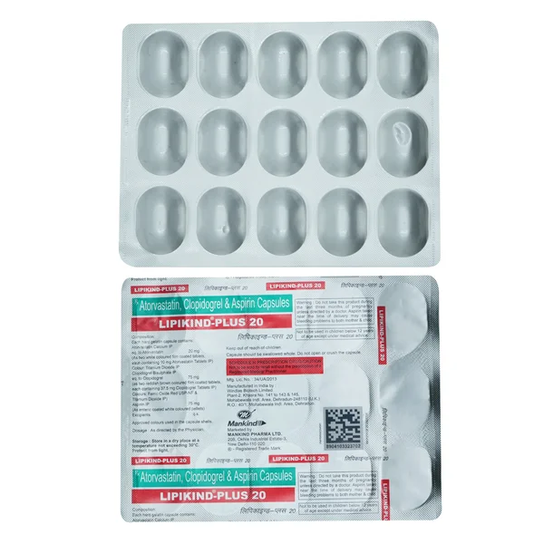 Lipikind-Plus 20 Capsule 15's