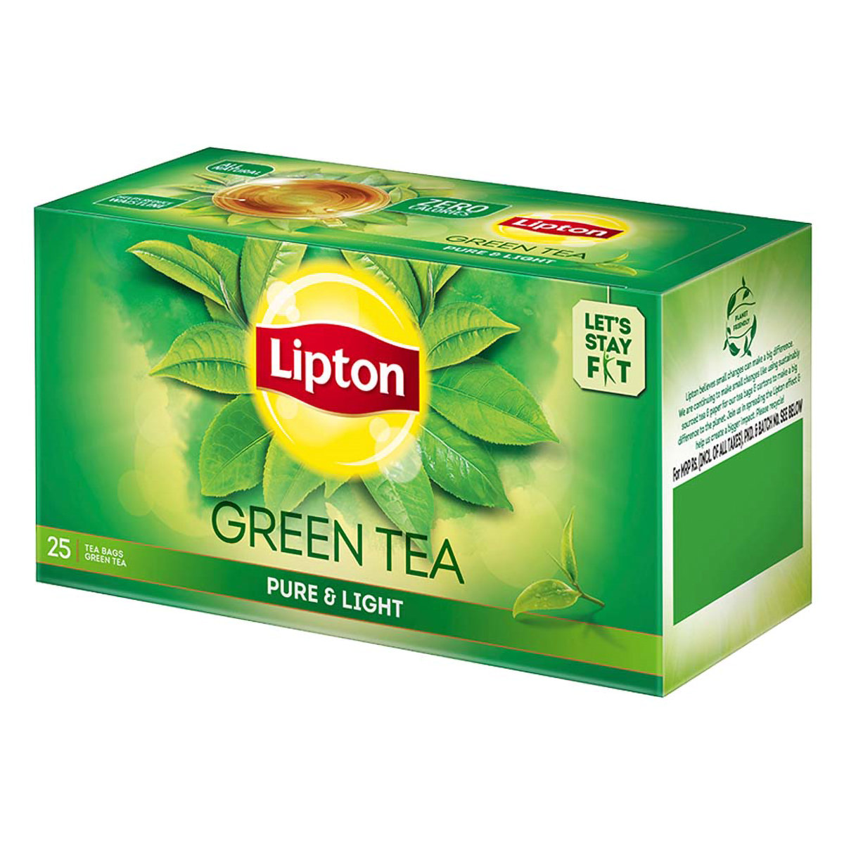 Lipton Pure & Light Green Tea Bags, 25 Count, Pack of 1 Lipton Pure & Light Green Tea Bags, 25 Count, Pack of 1