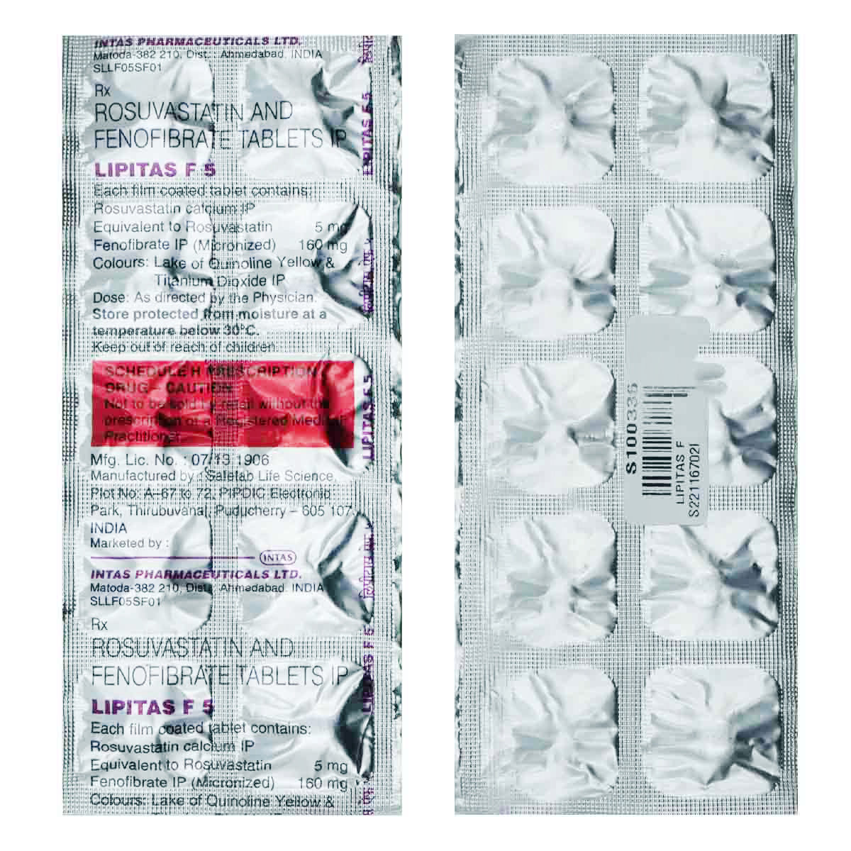 Lipitas F 5 Tablet 10's, Pack of 10 Lipitas F 5 Tablet 10's, Pack of 10