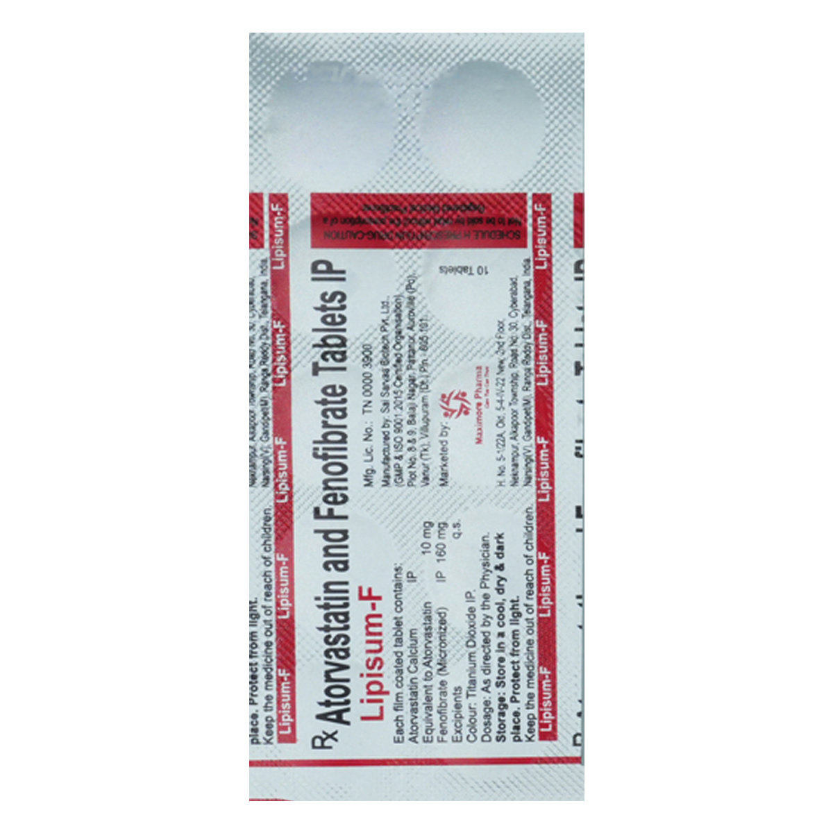 Lipisum-F Tablet 10's, Pack of 10 TabletS Lipisum-F Tablet 10's, Pack of 10 TabletS